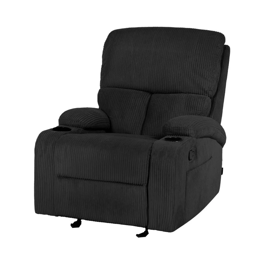 كرسي هزاز أسود سهل التنظيف