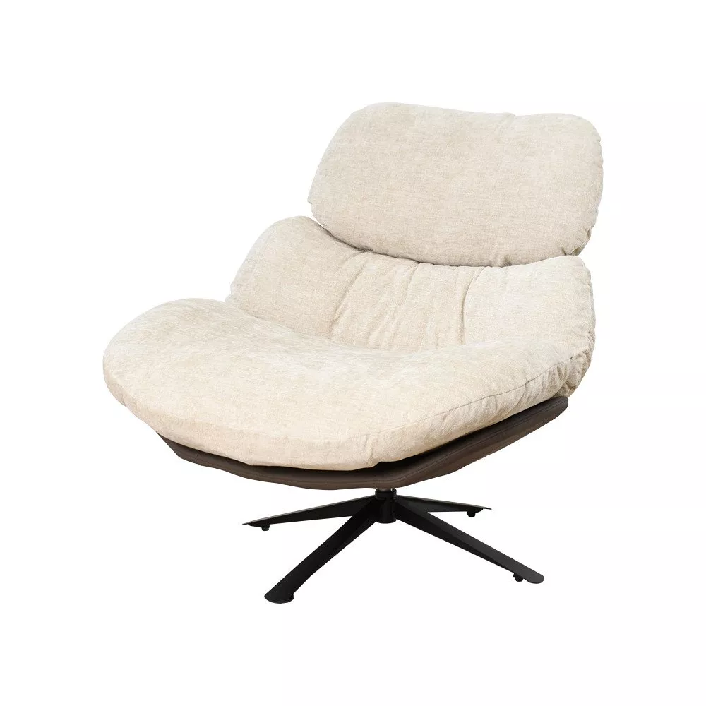 كرسي دوار بيج بقاعدة معدنية متينة