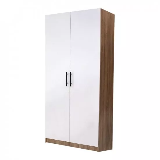 دولاب ملابس خشبي 2 باب بتصميم أنيق