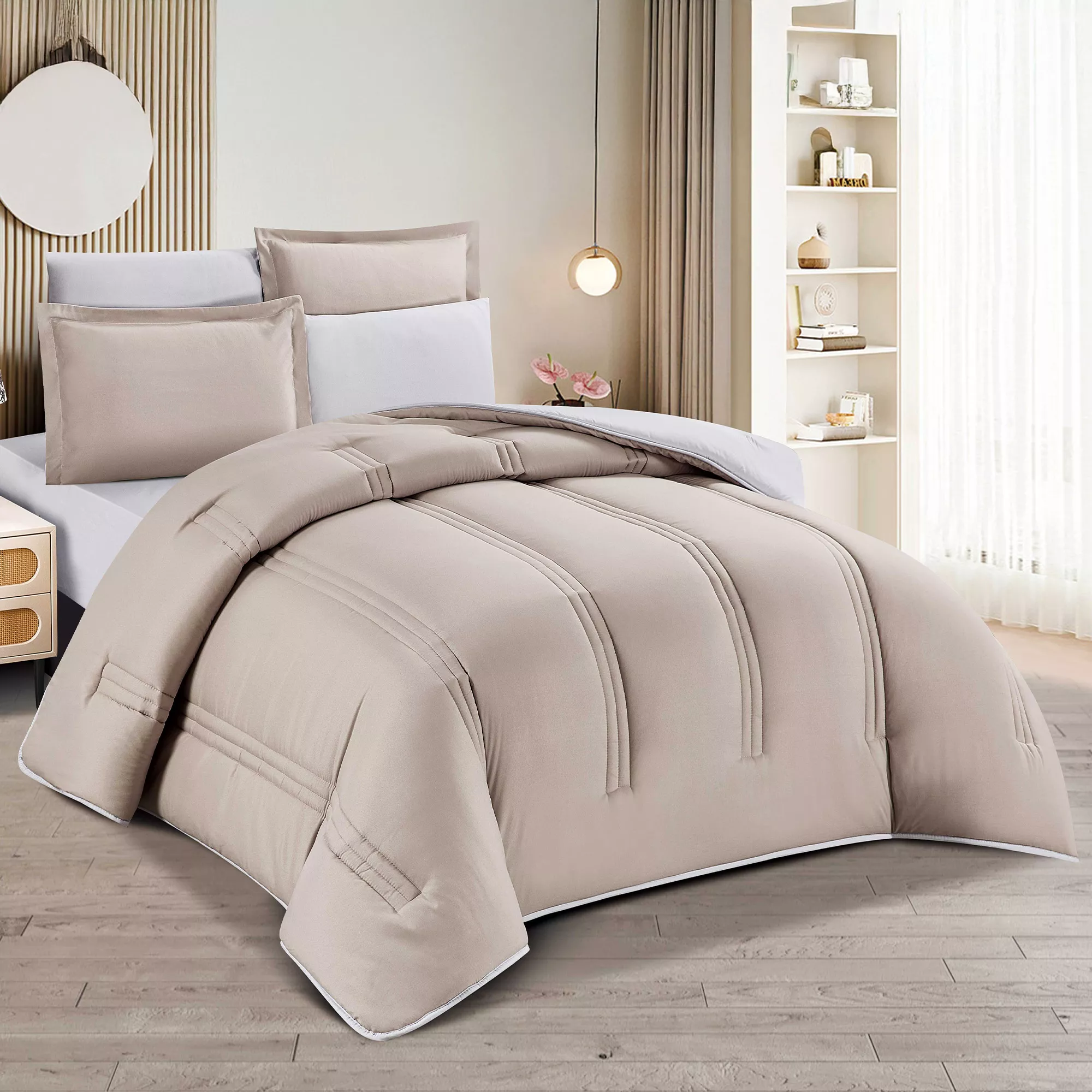 مفرش ميكروفايبر 4 قطع نفر بتصميم أنيق